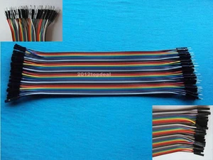 40PCS Dupont Wire Color Jumper Cabl 2.54mm 1P-1P Male to Female 20cm - Picture 1 of 1