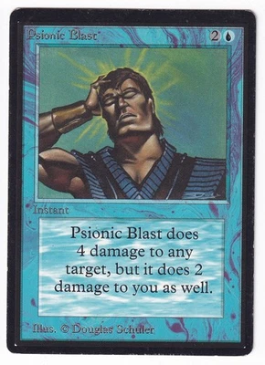 Psionic Blast -Beta Edition -MP  - MTG -FREE SHIPPING! - Image 1 of 2