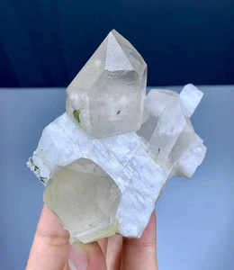 Rauchquarz Kristalle auf Feldspat aus Skardu Pakistan - 227 Gramm - Bild 1 von 5