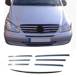 Fit For Mercedes Vito Viano W639 2004-2010 Chrome Front Grill 7Pcs S.Steel - Imagen 1 de 4