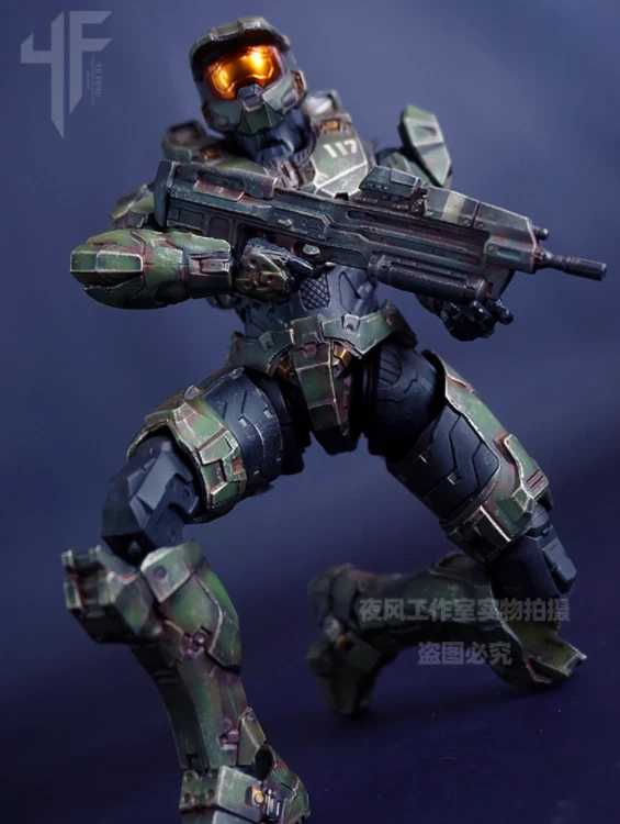 Recolor Halo Master Chief Action Figure 1/12 Fully PVC Painted Completed Figure - Image 1 of 4