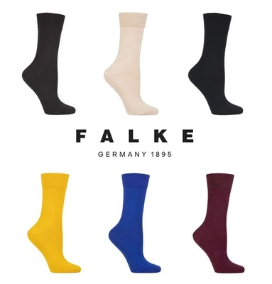 FALKE Berlin Sensitive Socks Womens Merino Wool Left & Right Comfort Cuff 1 Pair - Image 1 of 4