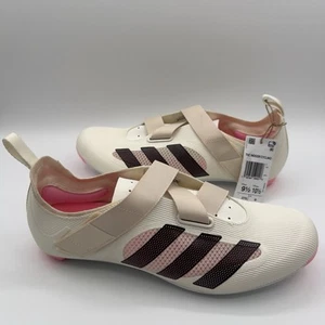 Adidas The Indoor Cycling Mens Size 9.5 Shoes Off White Shadow Maroon 3-Bolt NEW - Picture 1 of 9