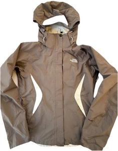 The North Face Jacket Women's Small Tan Brown HyVent Hooded Waterproof AMVD - Picture 1 of 11