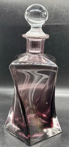 I CRISTALLI DI MICHELANGELO AMETISTA CRISTALLO RITORTO LIQUORE DECANTER ITALIA 11" - Foto 1 di 8