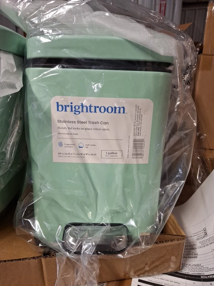 Foot Step Open Trash/Garbage Can Daydream Green, New - Image 1 of 1