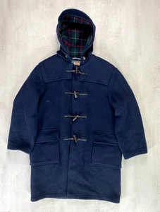 Gloverall Men Coat Sz XXL 46-48" Vintage 90s Duffle Navy Wool Oversized Overcoat - Picture 1 of 9