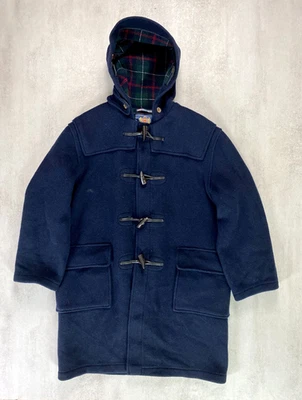 Gloverall Men Coat Sz XXL 46-48" Vintage 90s Duffle Navy Wool Oversized Overcoat - Image 1 of 4