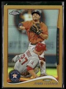 2014 Topps Chrome Jose Altuve #52 Gold Refractor 49/50 - Imagen 1 de 2