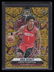 2023-24 Panini Mosaic Fast Break Gold Refractor 269 Amen Thompson Debut RC 5/10 - Picture 1 of 2