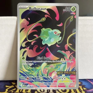 BULBASAUR 133/132 ILLUSTRATION RARE STAMPED PROMO MEGA EVOLUTIONS POKEMON CARD  - Picture 1 of 2