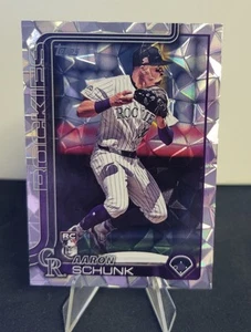 2025 Topps Series 1 - Aaron Schunk #196 Diamante Foil (RC) - Picture 1 of 2