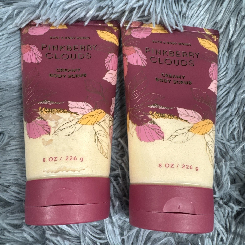 Bath & Body Works Pinkberry Clouds Creamy Body Scrub 8 oz x2 - Image 1 of 1