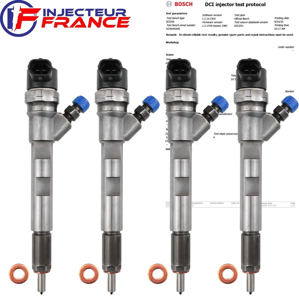 4x 0445110059 Bosch Injecteur Chrysler Voyager Jeep Cherokee 2.8 CDI 0986435149 - Photo 1/4