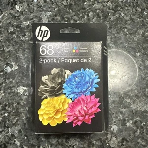 HP 68 2-pak czarny/trójkolorowy oryginalny wkład atramentowy Combo, 6L6S2TN Exp czerwiec 2026 - Zdjęcie 1 z 1