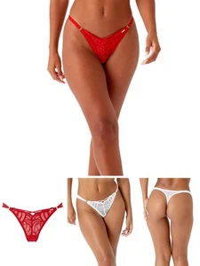 Gossard Fiesta Brief Knickers Strappy Thong Mid Rise Embroidered Lingerie - Picture 1 of 14