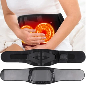 Red Light Therapy Heated Massage Belt Back Support Waist Vibration Massager Pad - Picture 1 of 23