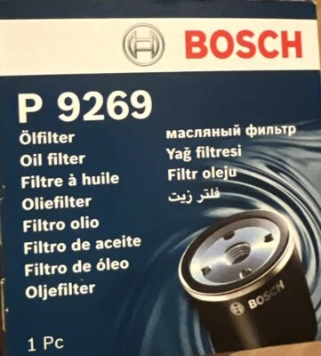 ALPINA BMW 1 2 3 4 5 6 7 X1 X3 X4 X5 X6 Z4 GENUINE BOSCH OIL FILTER P9269 - Image 1 of 4