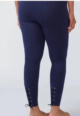 Leggings Lane Bryant Talla Grande 12-16 A/B Azul Suavizado Sin Costuras Pierna Con Cordones Nuevos con Etiquetas Foto 1 de 4