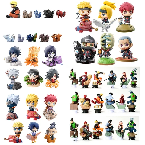 Naruto Shippuden Cake Toppers Party Toys Gift Figures Set : Sasuke Kakashi Gaara Cover