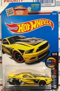 2016 HOT WHEELS '13 FORD MUSTANG GT, #65/250, YELLOW, HW MILD TO WILD #10/10 - Picture 1 of 6