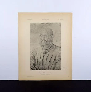 Portrait of an Unknown Man, Hans Sebald Beham. 1896 German lithograph - Picture 1 of 4