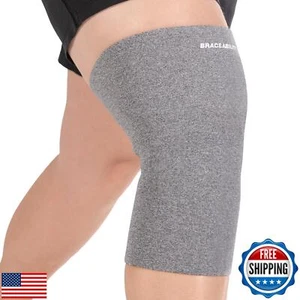 BraceAbility Plus Size Neoprene Knee Sleeve - Bariatric Knee Compression Slee - Picture 1 of 5