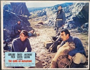 Gregory Peck Anthony Quayle Quinn Baker Niven Guns of Navarone lobby card 4989