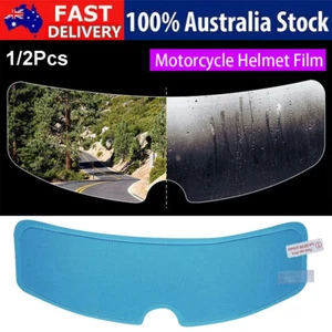 1/2pcs 9.65" x 3.35" Rain Proof Anti Fog Film for Motorcycle Helmet Universal - Picture 1 of 15