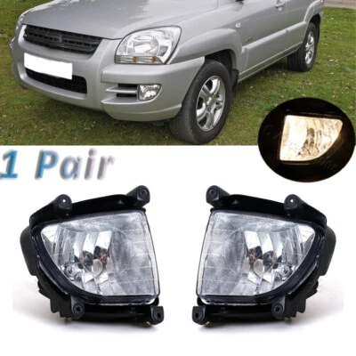 Left+Right Front Bumper Fog lights Fog Lamps For 2005-2007 Kia Sportage 2.0 2.7 Foto 1 de 4
