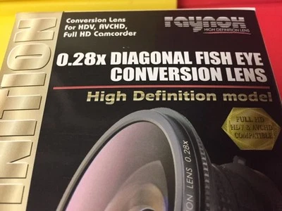 RAYNOX HDP-2800ES HD 0.28x Fisheye Lens to Camcorder 37mm 43mm 52mm HANDYCAM - Image 1 of 4