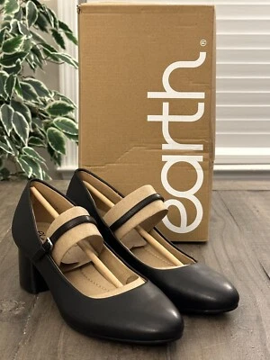 Earth Women's US 9.5M Rumer Black Leather Pump - Image 1 of 4