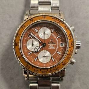 Breil Manta V322 Quarzo Cronografo Vintage Diver 35mm Orologio Funzionante - Foto 1 di 6