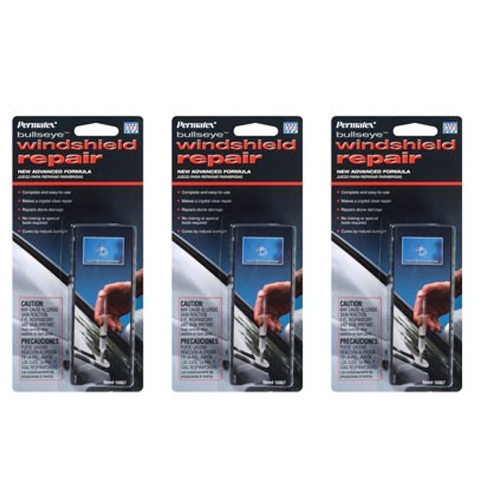 Kit de reparación de parabrisas Permatex Bullseye (0,075 oz) (3 x 0,025 oz) (paquete de 3) Foto 1 de 1