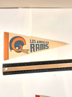 VINTAGE 70&#39;s NFL LOS ANGELES RAMS TWO BAR MINI 9&quot; NFL FOOTBALL PENNANT