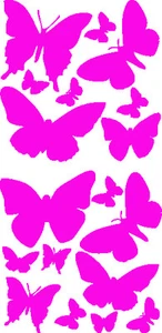 18 MIX SCHMETTERLING AUTO AUFKLEBER Wandkunst Autoaufkleber Bad Schlafzimmer Grafik - Bild 1 von 2