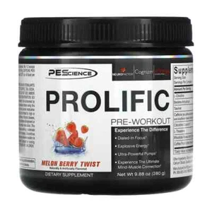 PEScience ** Prolific Pre Workout ** 280g Melon Berry Twist - Picture 1 of 3