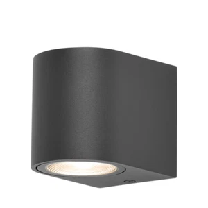 LED Wandleuchte Außen Anthrazit Rund GU10 Down Außenwandleuchte Wandlampe IP44 - Bild 1 von 6