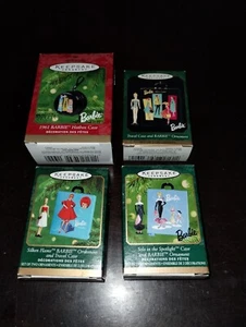Lotto 4 rare bambole Barbie vintage da viaggio e custodia Hallmark Keepsake ornamenti - Foto 1 di 7