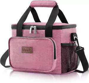 Large Lunch Bag Insulated Lunch Box Soft Cooler Cooling Tote for Adult Men Women - Picture 1 of 12