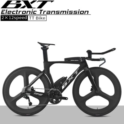 BXT Carbon Triathlonfahrrad Bike L-TWOO Electronic Shifting 2x12s Carbon TT Bike - Bild 1 von 4