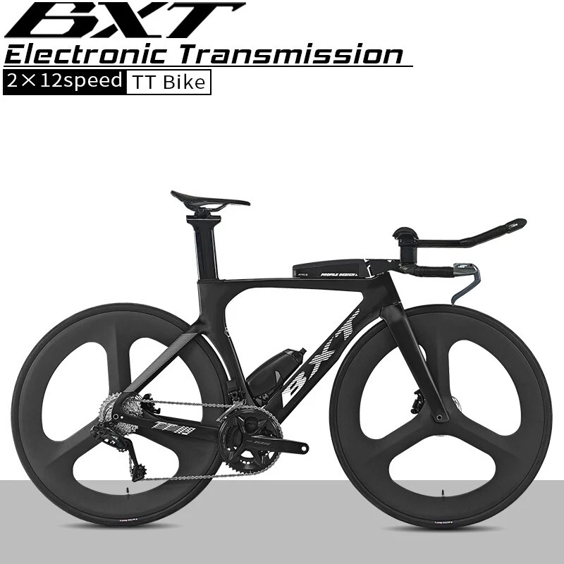 BXT Carbon Triathlonfahrrad Bike L-TWOO Electronic Shifting 2x12s Carbon TT Bike - Bild 1 von 4