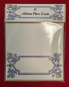 Herbst Blumendesign Packung mit 10 handgefertigten Abendessen Tischkarten Zelt Stil 4" x 4" - Bild 1 von 7