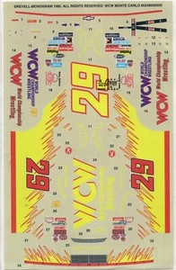 Decalcomania Monogramma 1/24 #29 WCW Wrestling Monte Carlo NOS - Foto 1 di 1