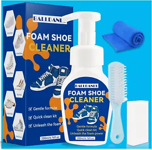Cleaner Kit Shoe Sneaker for Leather White For Shoes with Tennis Foam Cleaning - Picture 1 of 7