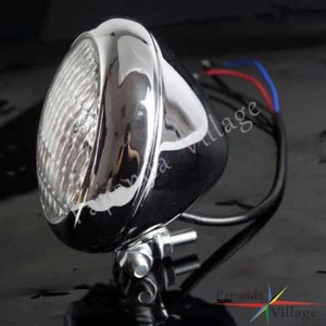 Retro Motorcycle Head Light Lamp Headlight For Vintage Harley Bobber Cafe Racer - Picture 1 of 10