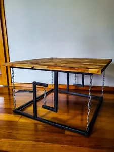 Handcrafted Coffee table, Floating Tensegrity table, Industrial solid steel/wood - Picture 1 of 7