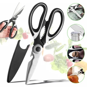 Stainless Steel Kitchen Shears Heavy Duty Scissors for Meat Fish Chicken Bones - Picture 1 of 15