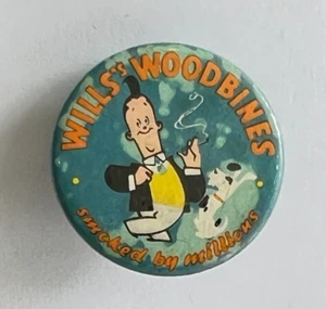 50er Jahre Wills Woodbines Zigaretten Werbung Pin Anstecker 31 mm Durchmesser - Bild 1 von 3