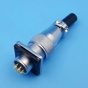 WS16 7Pin Square Flange 16mm Chassis Panel Mount Metal Aviation Plug Connector - Picture 1 of 4